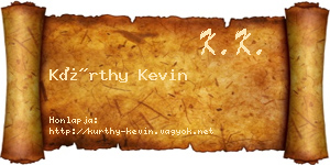 Kürthy Kevin névjegykártya